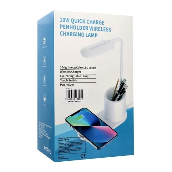 Stolní led lampa s bezdrátovou nabíječkou 10W CFTD03 černá