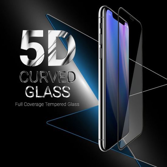 Tvrdené / ochranné sklo pre Huawei P40 Pro čierne - 5D Full Glue Roar Glass