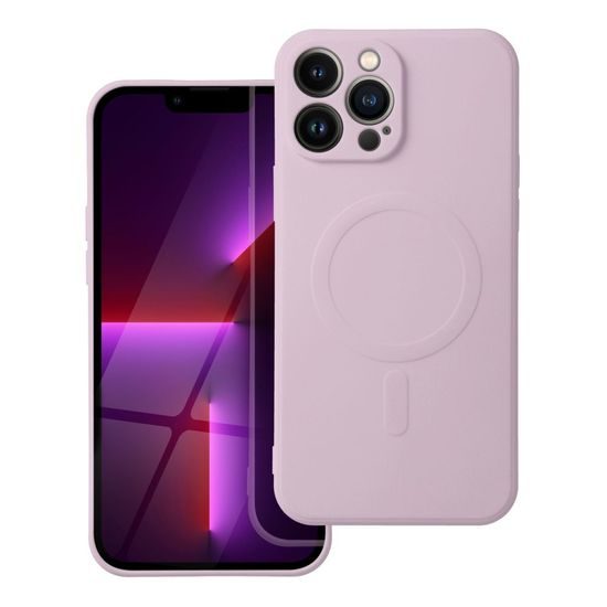 Obal / kryt na Apple iPhone 13 PRO MAX ružové - Silikónový kryt Mag