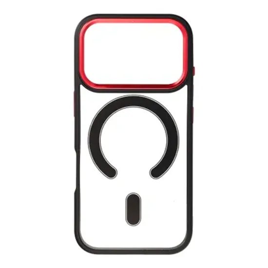 Obal / kryt na Apple iPhone 17 Pro červenočerný - MagCover