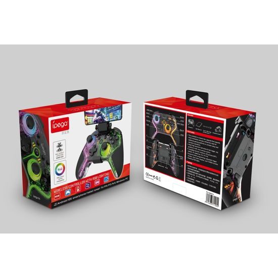 iPega Bluetooth RGB Herní ovladač pro Android/iOS/PS3/PS4/PC/N-S
