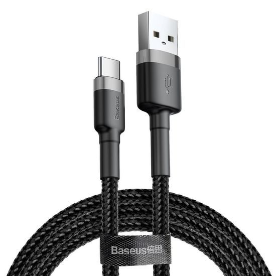 Kabel Type C 3A 1M černošedý BASEUS