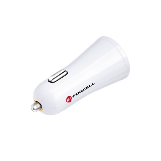 Nabíječka do auta 2,4A Quick Charge bílá - Forcell