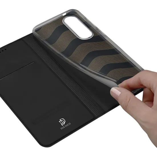 Pouzdro / obal na Samsung Galaxy S25 Edge černé - knížkové DUX DUCIS Skin Pro