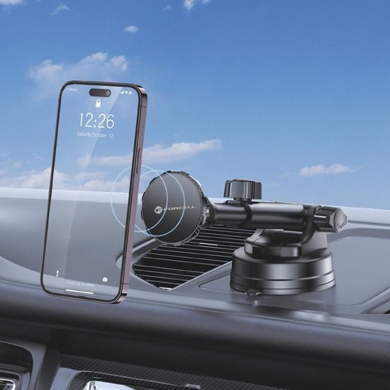Držák do auta magnetický, s přísavkou i do ventilace – FORCELL F-Grip Excelence