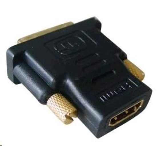 Redukčný kábel HDMI-DVI F/M, pozlátené kontakty, čierny