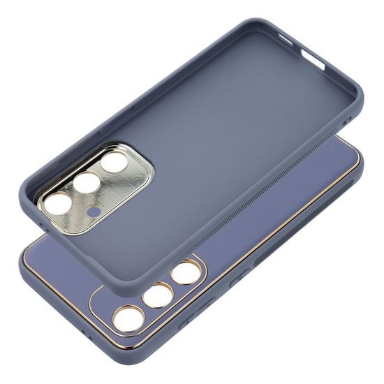 Obal / kryt na Samsung Galaxy S24 modrý - LEATHER Case