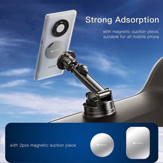 Držák do auta magnetický, s přísavkou i do ventilace – FORCELL F-Grip Excelence