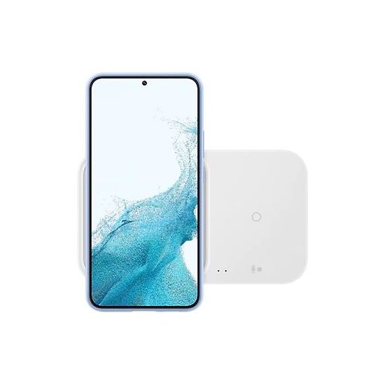 Duálna bezdrôtová nabíjačka (15 W), bez kábla, biela - samsung