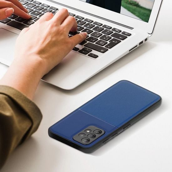 Obal / pouzdro na Samsung Galaxy A12 (SM-A125), modrý - knížkový Forcell NOBLE