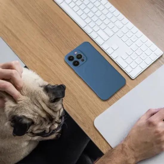 Obal / kryt na Apple iPhone 17 Air modrý - Silicone Mag Cover