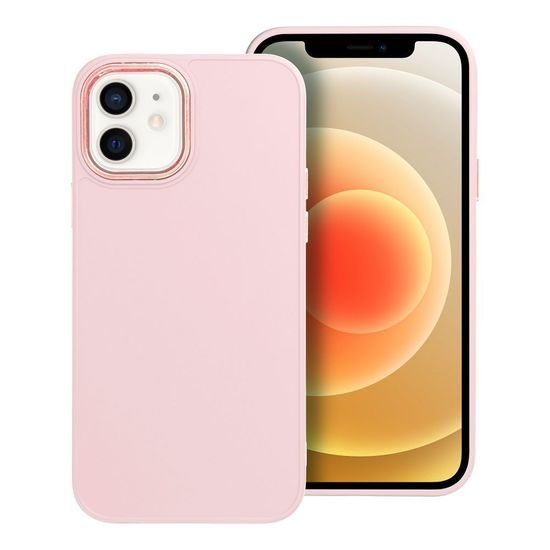 Obal / kryt na Apple iPhone 12 / 12 Pro růžový - Frame Case