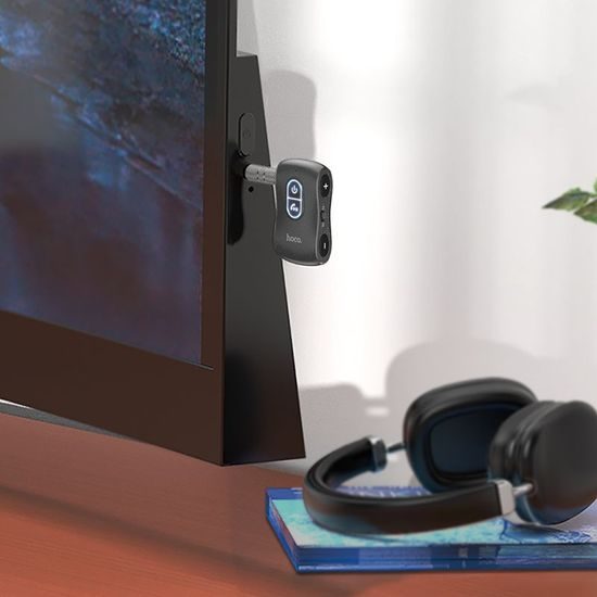 Transmiter do auta FM Radio + BT + Jack 3,5 mm černá - HOCO