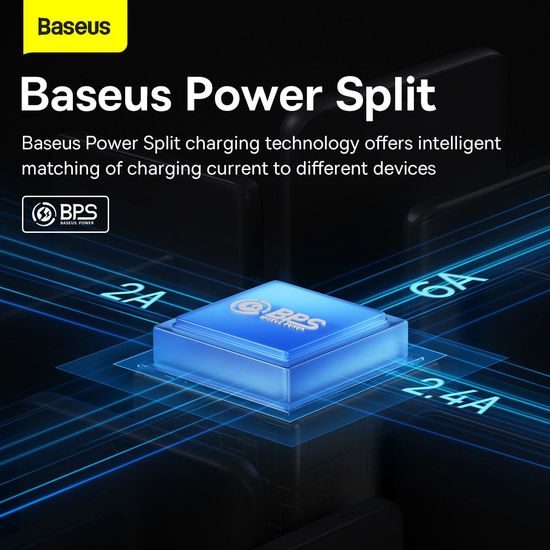 Kabel USB 3v1 Flash Series USB-C micro USB Lightning 66W CASS040001 1,2 m černý - BASEUS