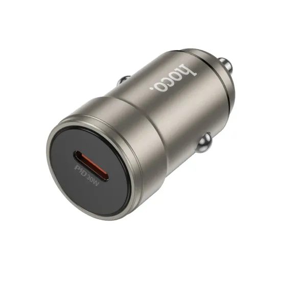 Nabíječka do auta USB C 30W šedá - HOCO