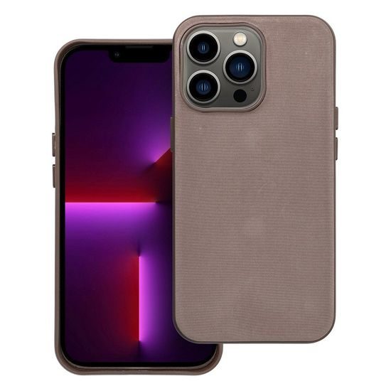 Obal / kryt na Apple iPhone 13 Pro hnědý - WOVEN MAG COVER