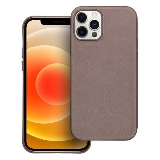 Obal / kryt na Apple iPhone 12 / 12 Pro hnědý - Woven Mag Cover