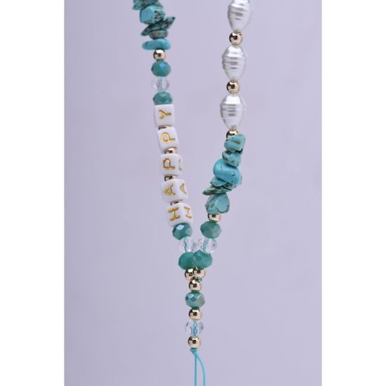 Přívěsek na telefon modrý - délka 44cm