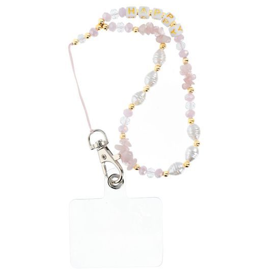 Přívěsek na telefon růžový - délka 44cm