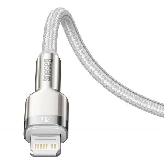 Kabel s konektorem Lightning / USB-C , 2m, bílý - BASEUS