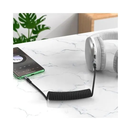 Kabel AUX Jack 3,5 mm / Jack 3,5 mm 1,5 m černý - HOCO