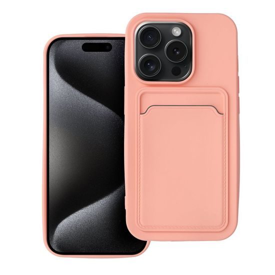 Obal / kryt na Apple iPhone 15 PRO růžový - CARD Case