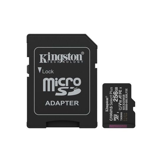 Kingston Canvas Select Plus/ Micro SDXC/ 256GB/ UHS-I U1 / Class 10/ + Adaptér