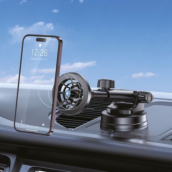 Držák do auta s přísavkou/do ventilace s podporou MagSafe černý - FORCELL F-Grip