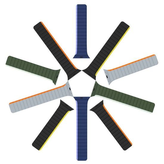 Řemínek na Apple Watch 38/40/41mm šedooranžový - DUX DUCIS LD