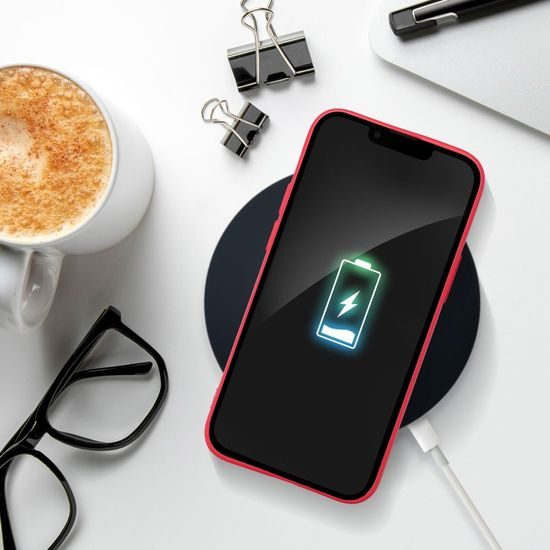 Obal / kryt na Apple iPhone 15 PRO červený - SOFT Case