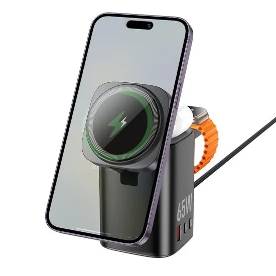 Nabíjecí stanice s bezdrátovým nabíjením 65W 6v1 - Hoco