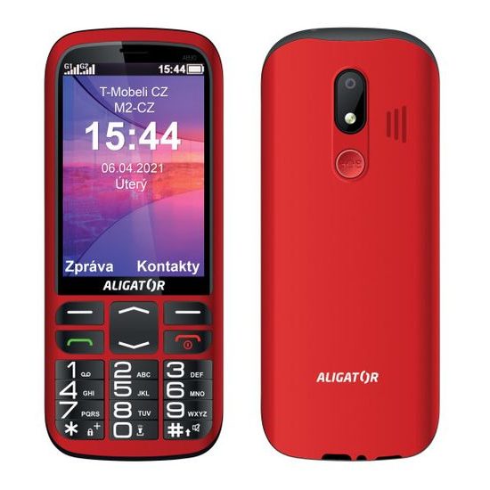 Aligator Senior A830 červený