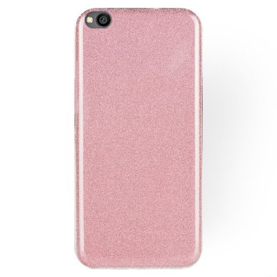 Obal / kryt pre Xiaomi Redmi Go ružový - Glitter 3v1
