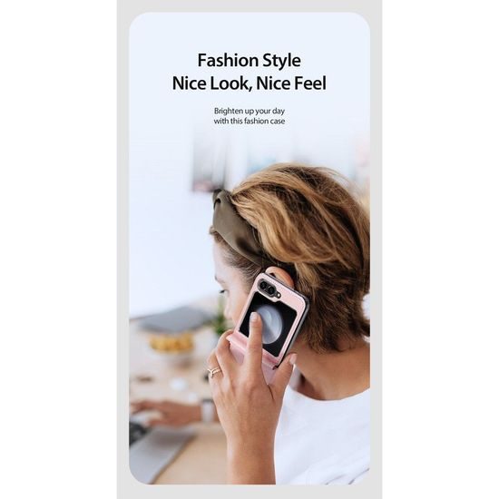 Obal / kryt na Samsung Z Flip6 5G růžový - Dux Ducis Brill