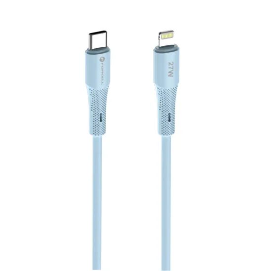 Nabíjecí / datový kabel USB-C - Lightning 1m modrý - Forcell F-Energy PD 3A 27W Silicone C346