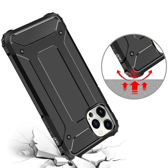 Obal / kryt pre Apple iPhone 12 Pro Max čierne - Forcell ARMOR