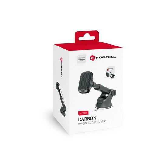 Držák do auta s přísavkou H-CT327 magnetický černý - FORCELL CARBON