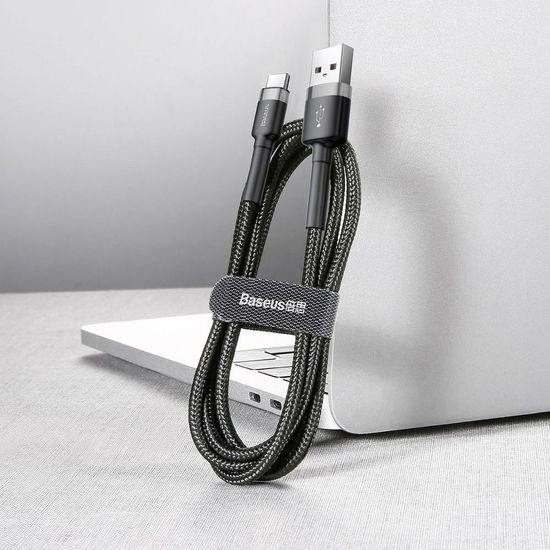 Kabel Type C 3A 1M černošedý BASEUS