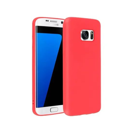 Obal / kryt pre Samsung Galaxy S7 EDGE červený - Forcell Soft