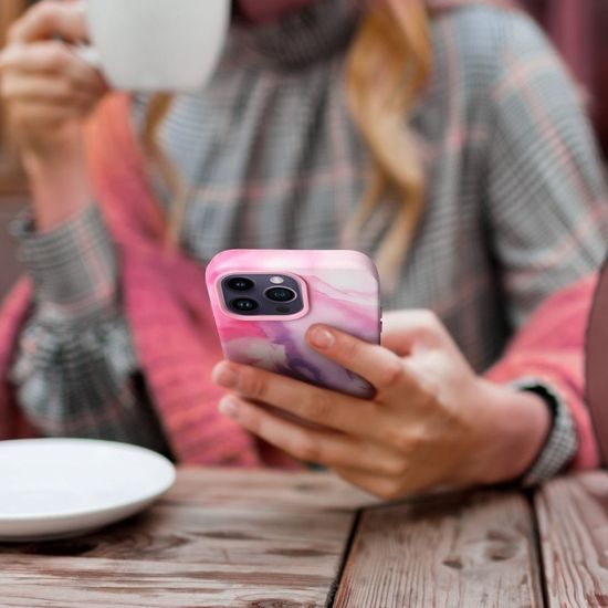 Obal / kryt na Apple iPhone 13 PRO fialové - Leather Mag Cover