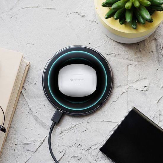 Bezdrátová sluchátka Bílá - FORCELL F-AUDIO (ANC)