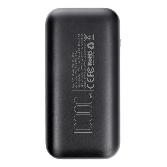 Power Bank VEGER S10 černá - 10 000mAh LCD Quick Charge PD20W
