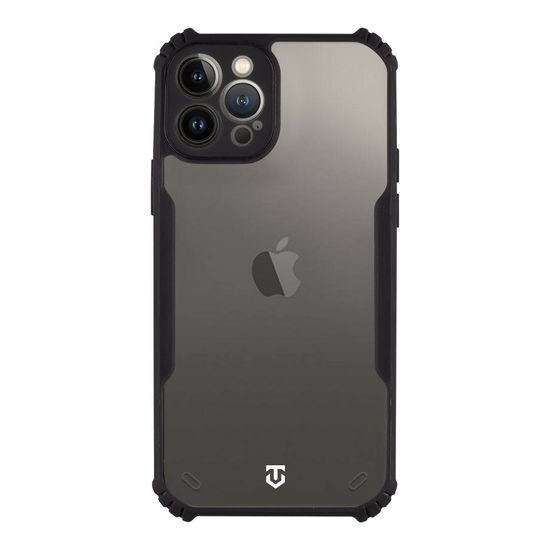Obal / kryt na Apple iPhone 12 Pro - Transparentní/černý - Tactical Quantum Stealth
