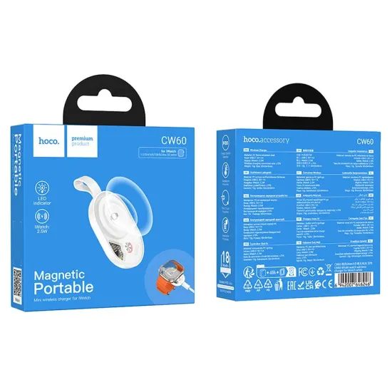 Bezdrátová nabíječka pro Apple Watch a Samsung Galaxy Watch 2.5W - bílá