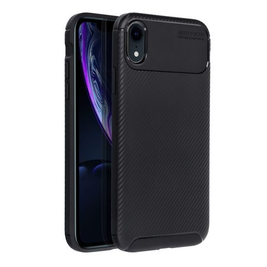 Obal / kryt na Apple iPhone XR čierne - Forcell CARBON