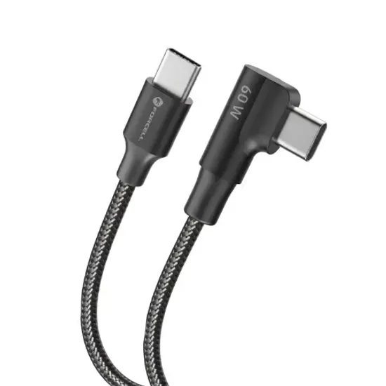 Kabel USB-C/USB-C QC4.0 PD 3A 60W 1,2m černý - Forcell F-Energy