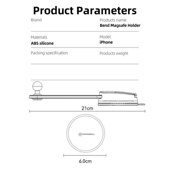 Držák do auta na sklo/do ventilace s MagSafe - FORCELL F-Grip