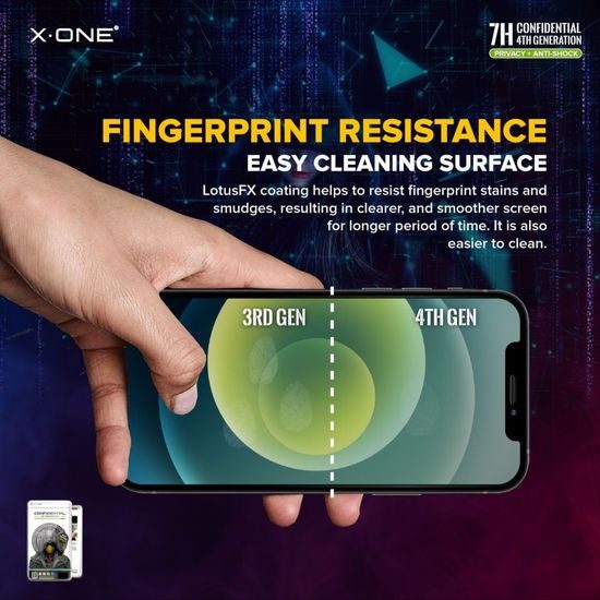 Tvrdené / ochranné sklo Apple iPhone 14 Pro - X-ONE Extreme Shock Eliminator 4. gen. Privacy