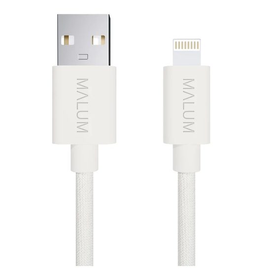 Kabel USB-A > Lightning 1m - PREMIUM - bílá