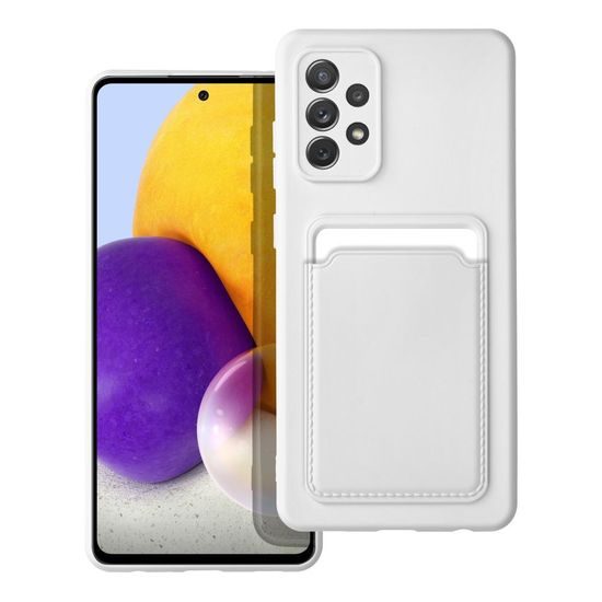 Obal / kryt pre Samsung Galaxy A72 biely - Forcell Card
